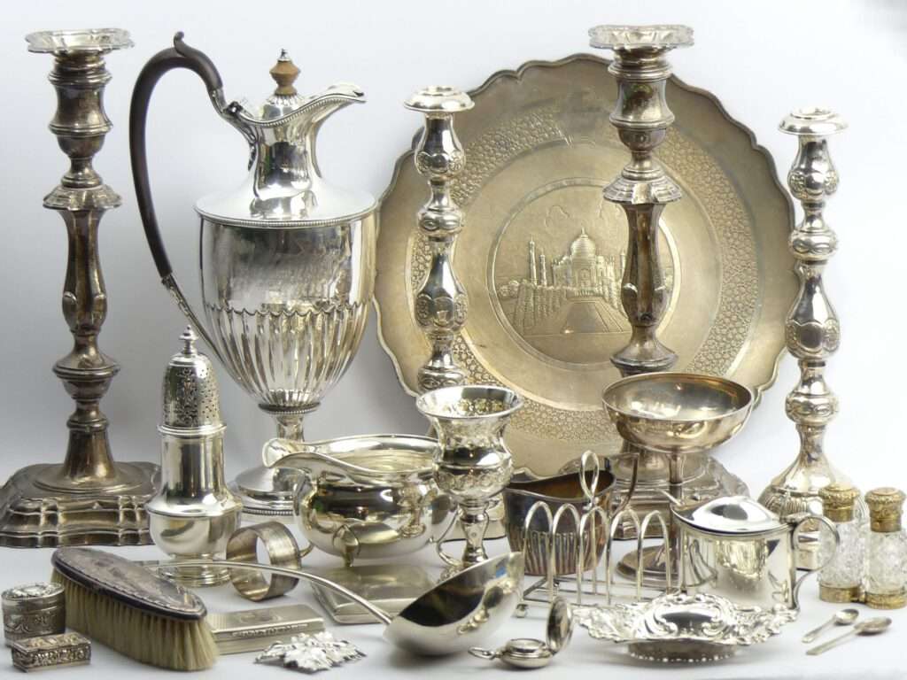 silver and silver plate